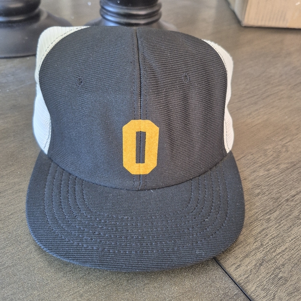 Black and Gold Cap with Mesh Back